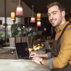Restaurant Owner Sending Emails to Customers